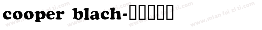cooper blach字体转换